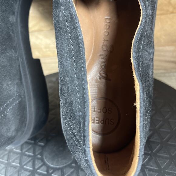 Paul Green Womens Size US 8.5 Sadie Loafer Slip On Black Suede Casual Shoes - Picture 6 of 13